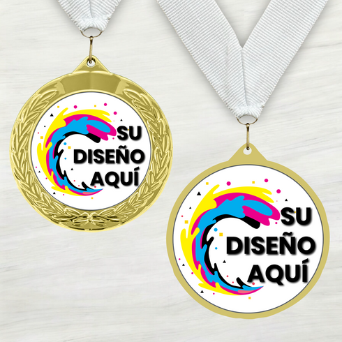 Medalla de Metal Personalizada de 2.5" con Cinta MDL752